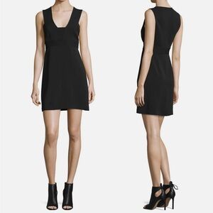A.L.C Carmela Ponte Silk Black Sleeveless Dress